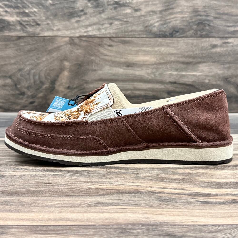 NIB Ariat 7.5M Cruiser Western Aloha Boat Shoes Flats Rusted Paniolo Print Suede - Picture 7 of 10